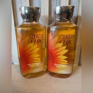Bath & Body Works COUNTRY CHIC Shower Gel 10oz Retired Rare New Sealed LOT Of 2